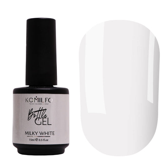Bottle Gel Milky White with brush, 15ml