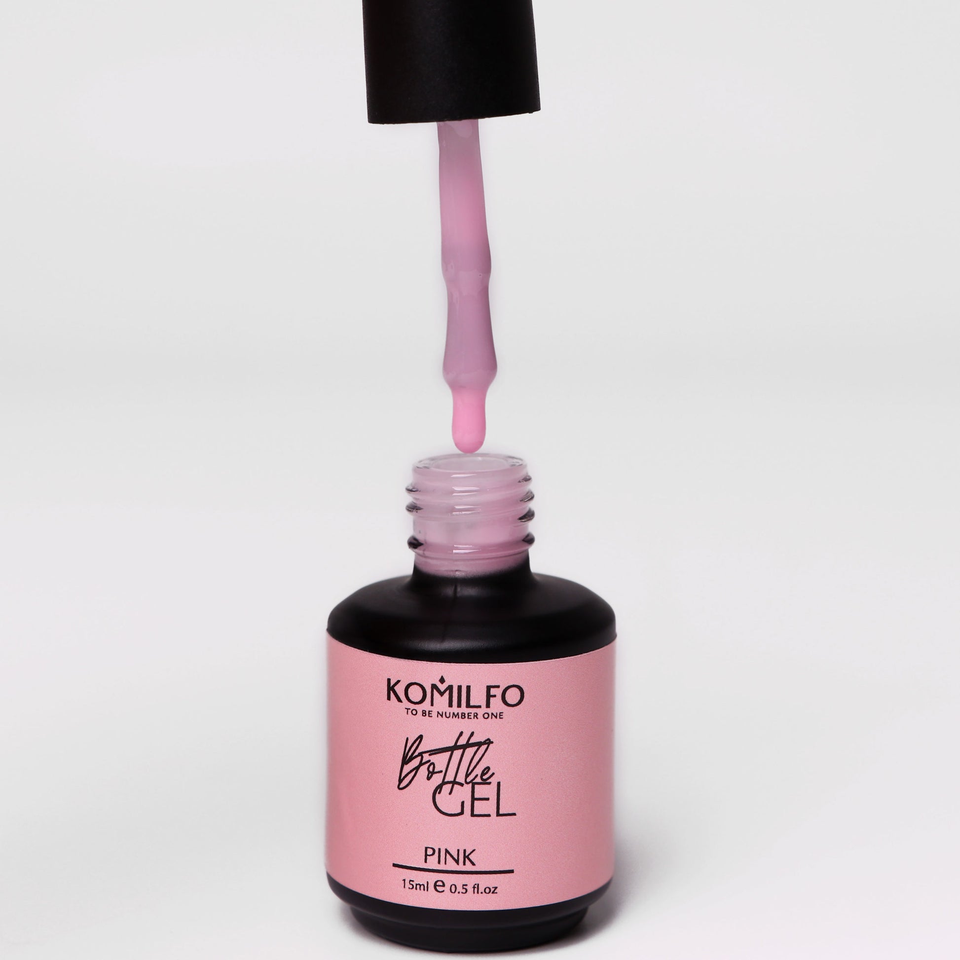 Bottle Gel Pink with brush, 15ml