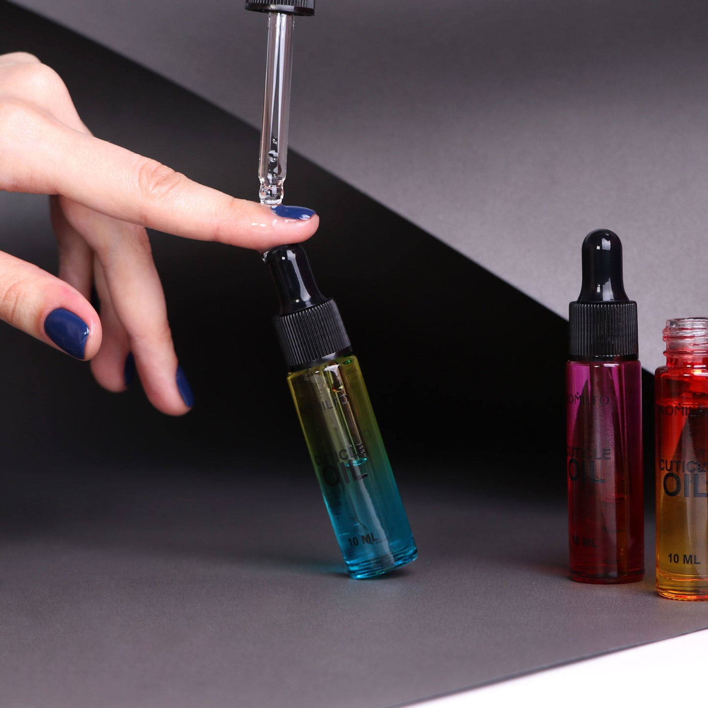 cuticle oil with dropper “Grape aroma”, 10ml - LuckyShop - Komilfo