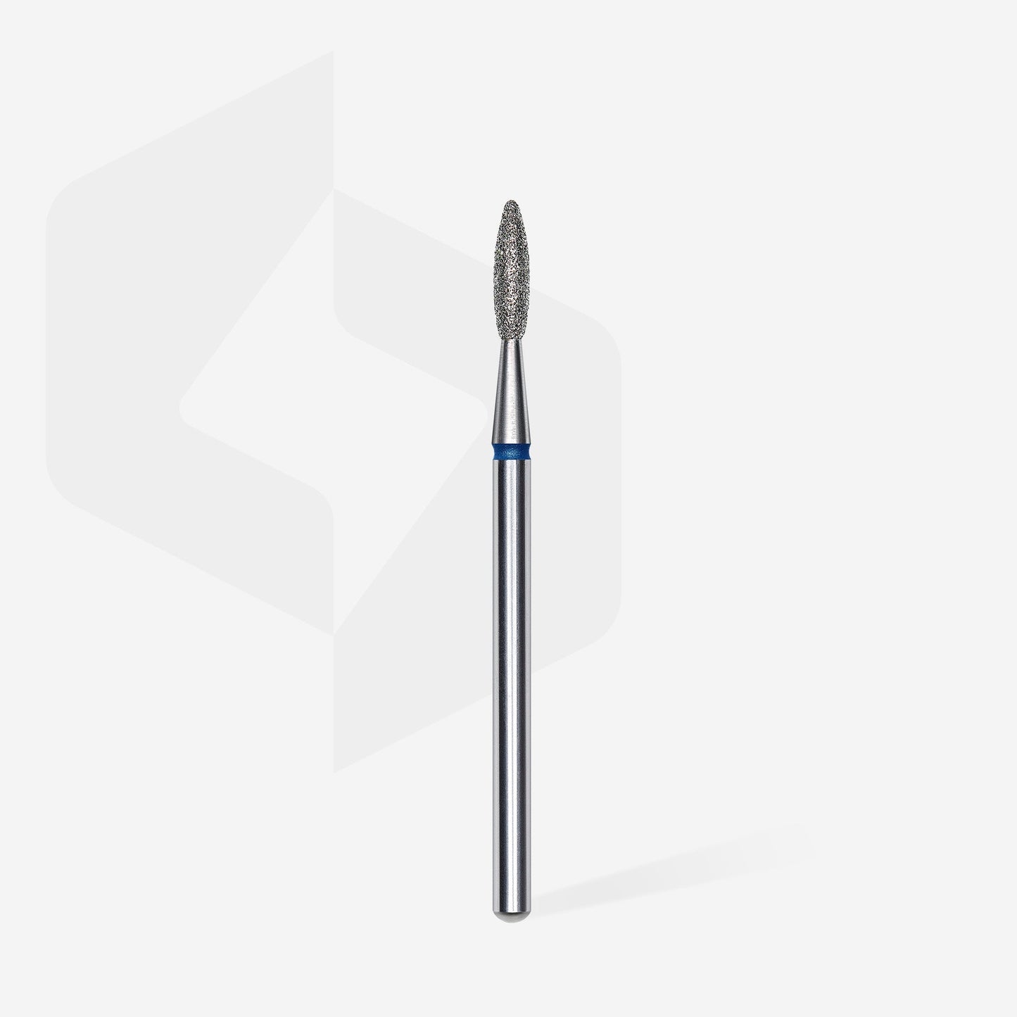 Diamond nail drill bit flame blue EXPERT head diameter 2,1 mm / working part 8 mm - LuckyShop - Staleks