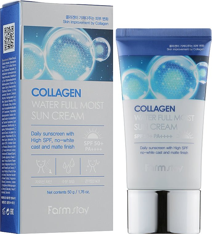 Farmstay Collagen Water Full Moist Sun Cream SPF50+ PA++++ - LuckyShop - FarmStay