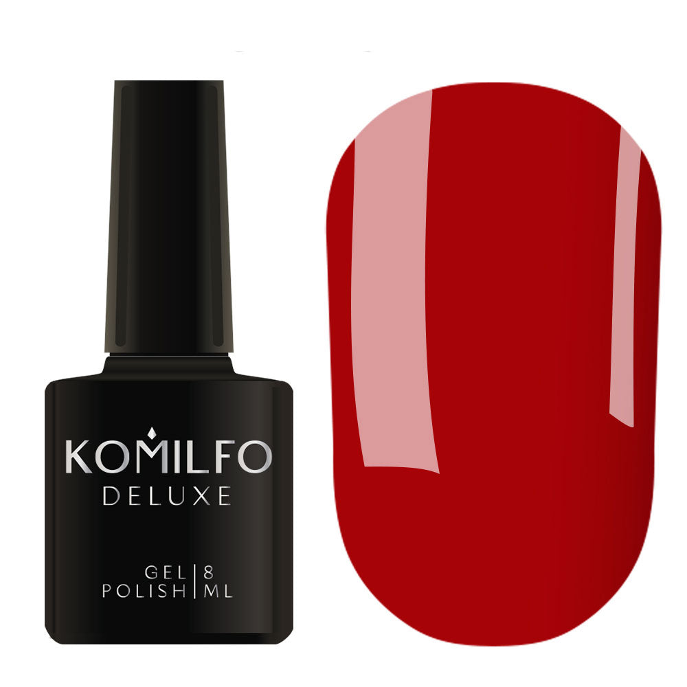 Gel Polish Komilfo Deluxe Series D081 (dark red, enamel), 8 ml