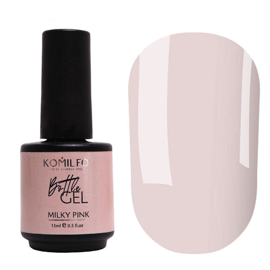 Bottle Gel Milky Pink with brush, 15ml