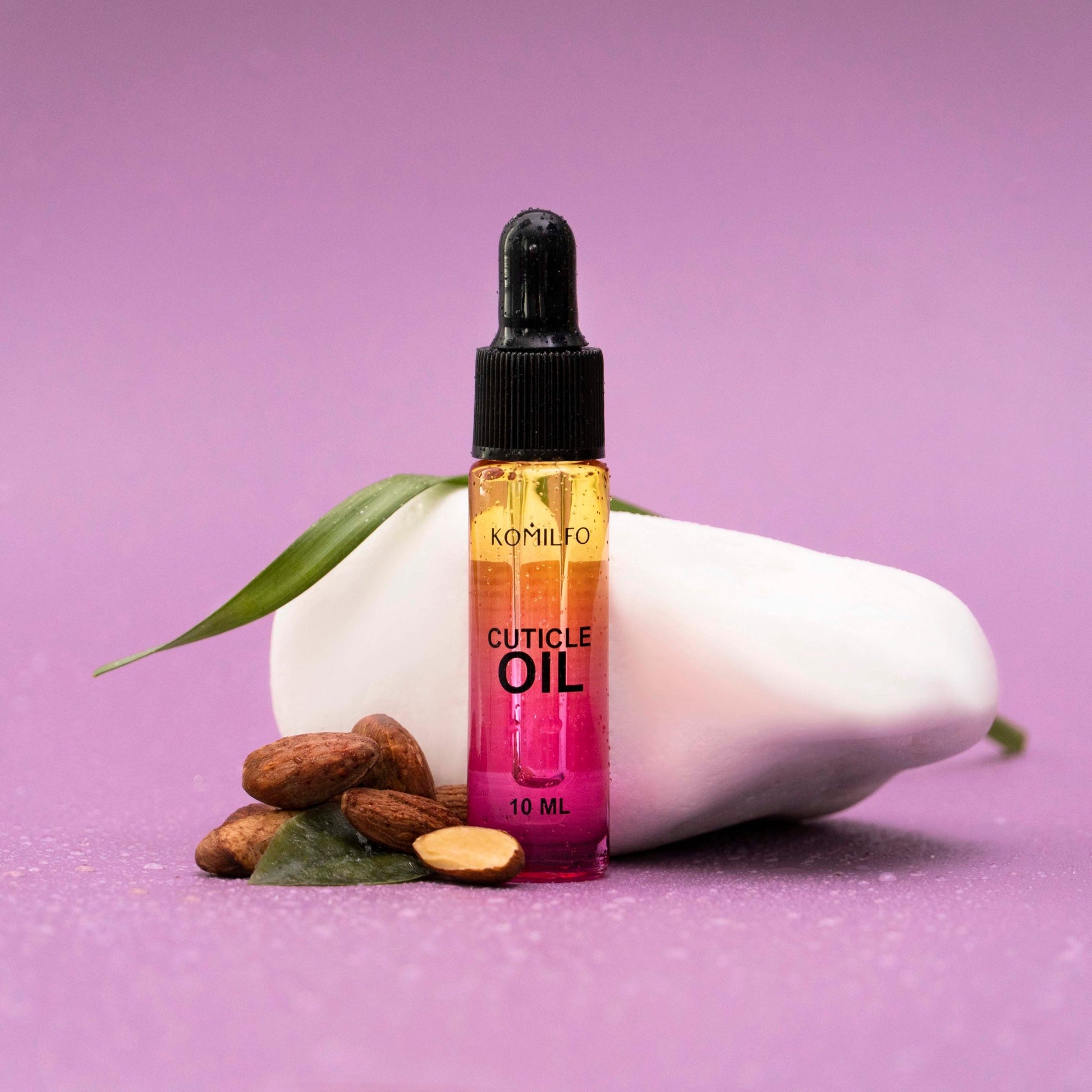 cuticle oil with dropper “Almond aroma”, 10ml - LuckyShop - Komilfo