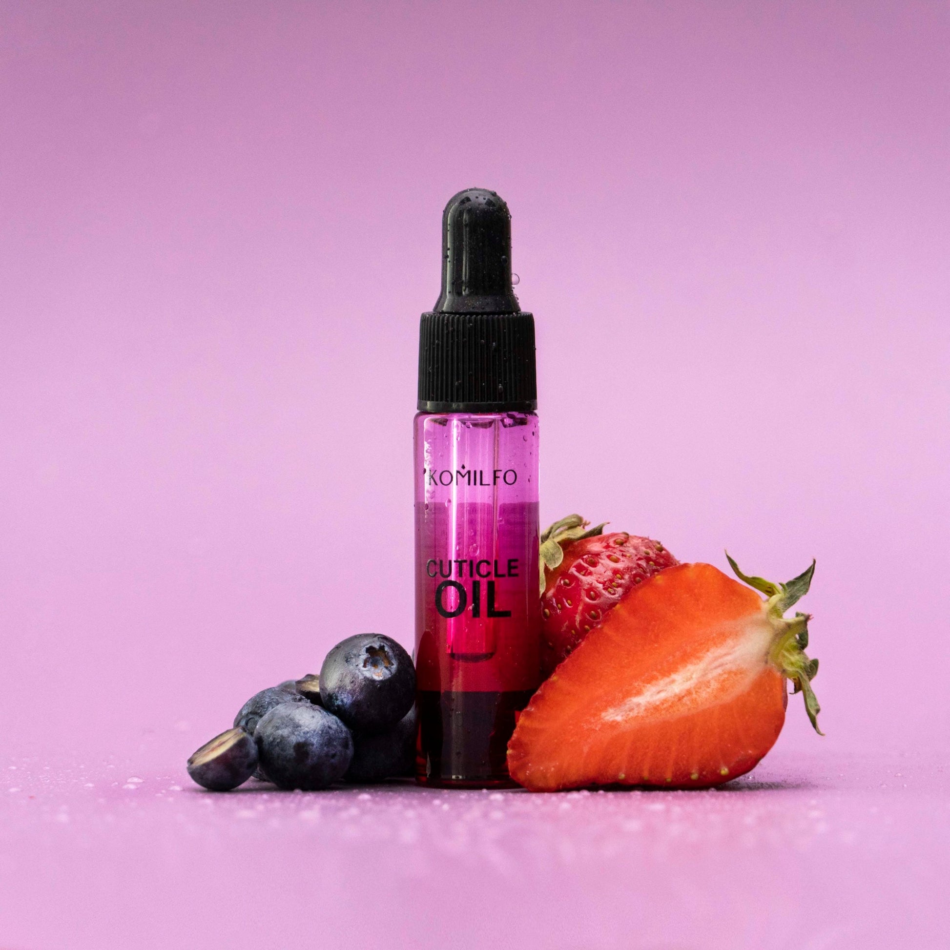 cuticle oil with dropper “Berry aroma”, 10ml - LuckyShop - Komilfo