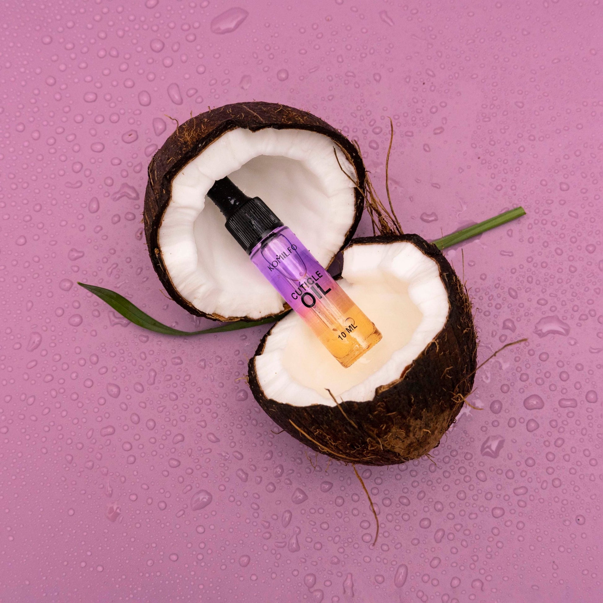 cuticle oil with dropper “Coconut aroma”, 10ml - LuckyShop - Komilfo