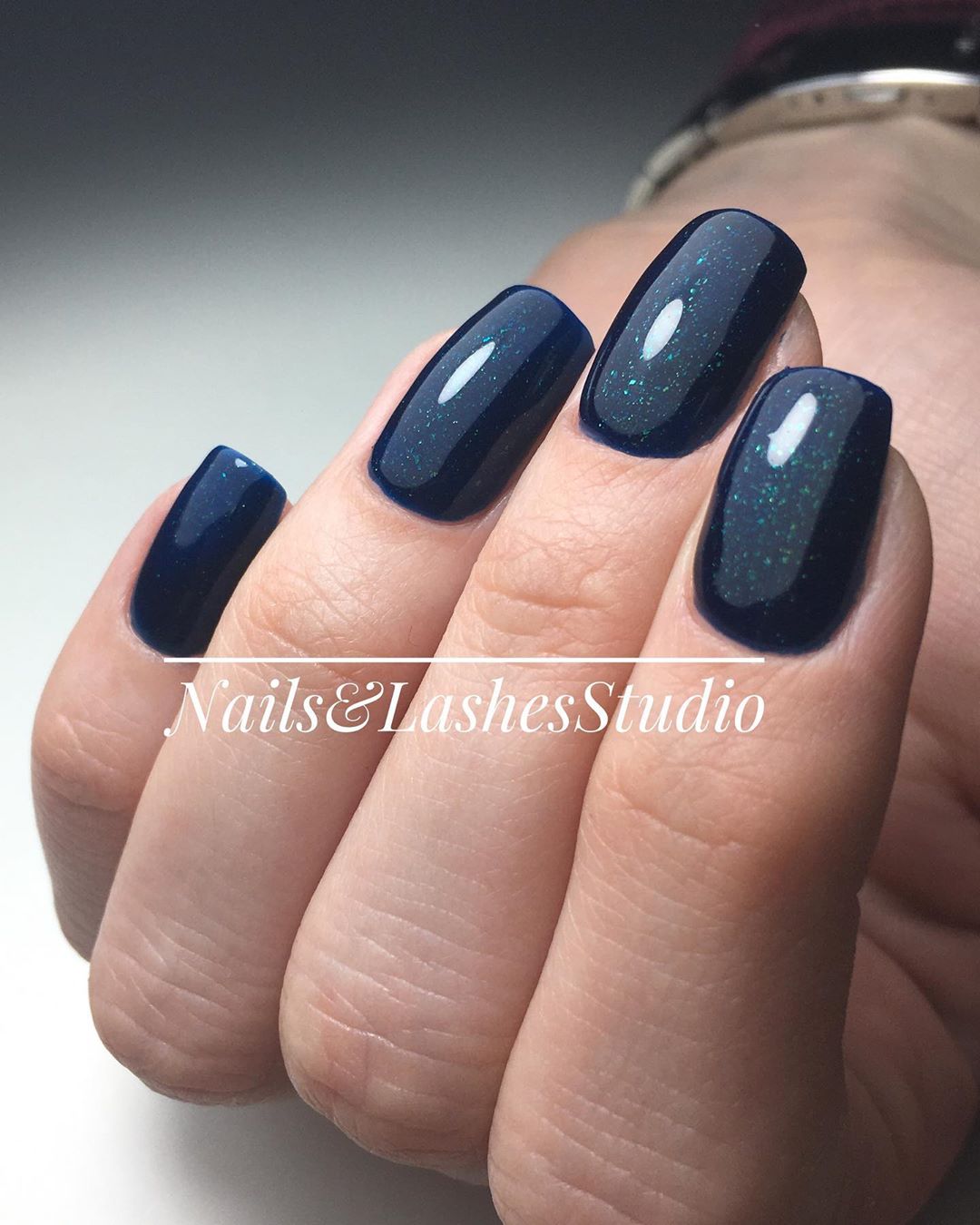 Gel Polish Komilfo Deluxe Series D156 (dark jade with shimmer), 8 ml