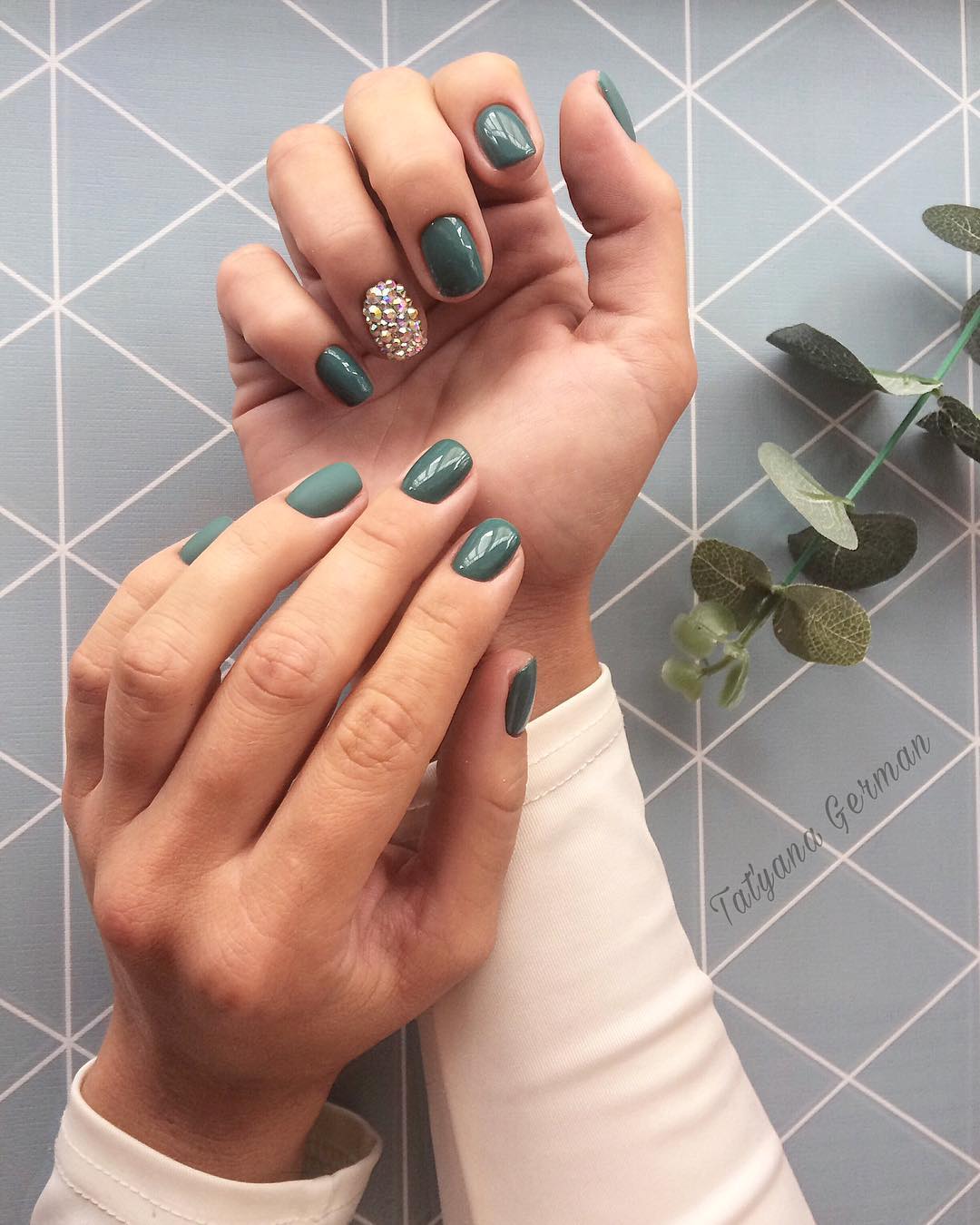 Gel polish Komilfo Deluxe Series D218 (muted, greenish-turquoise, enamel), 8 ml