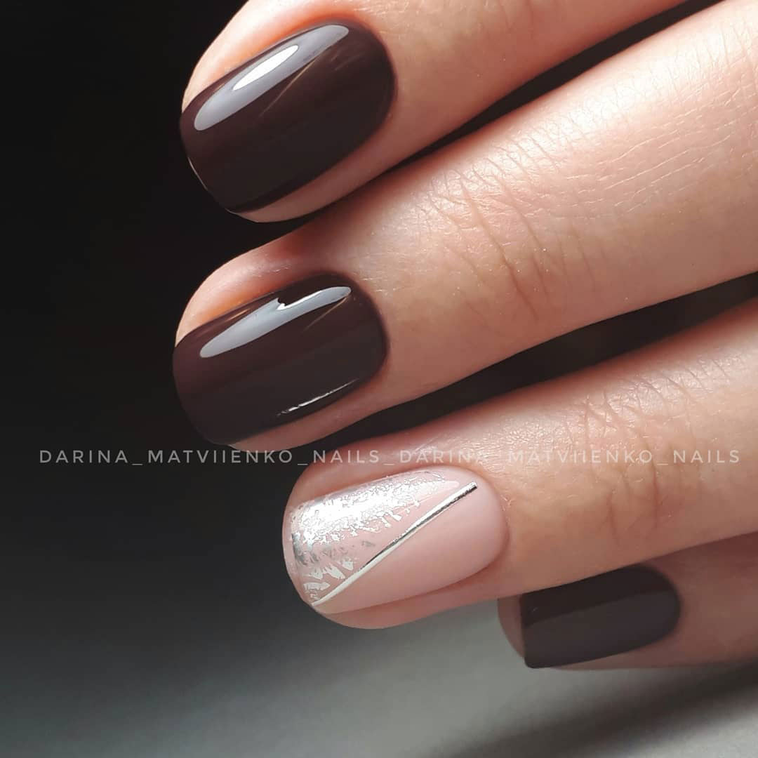 Gel Polish Deluxe Series Dusk Collection D302 (brown eggplant, enamel), 8ml