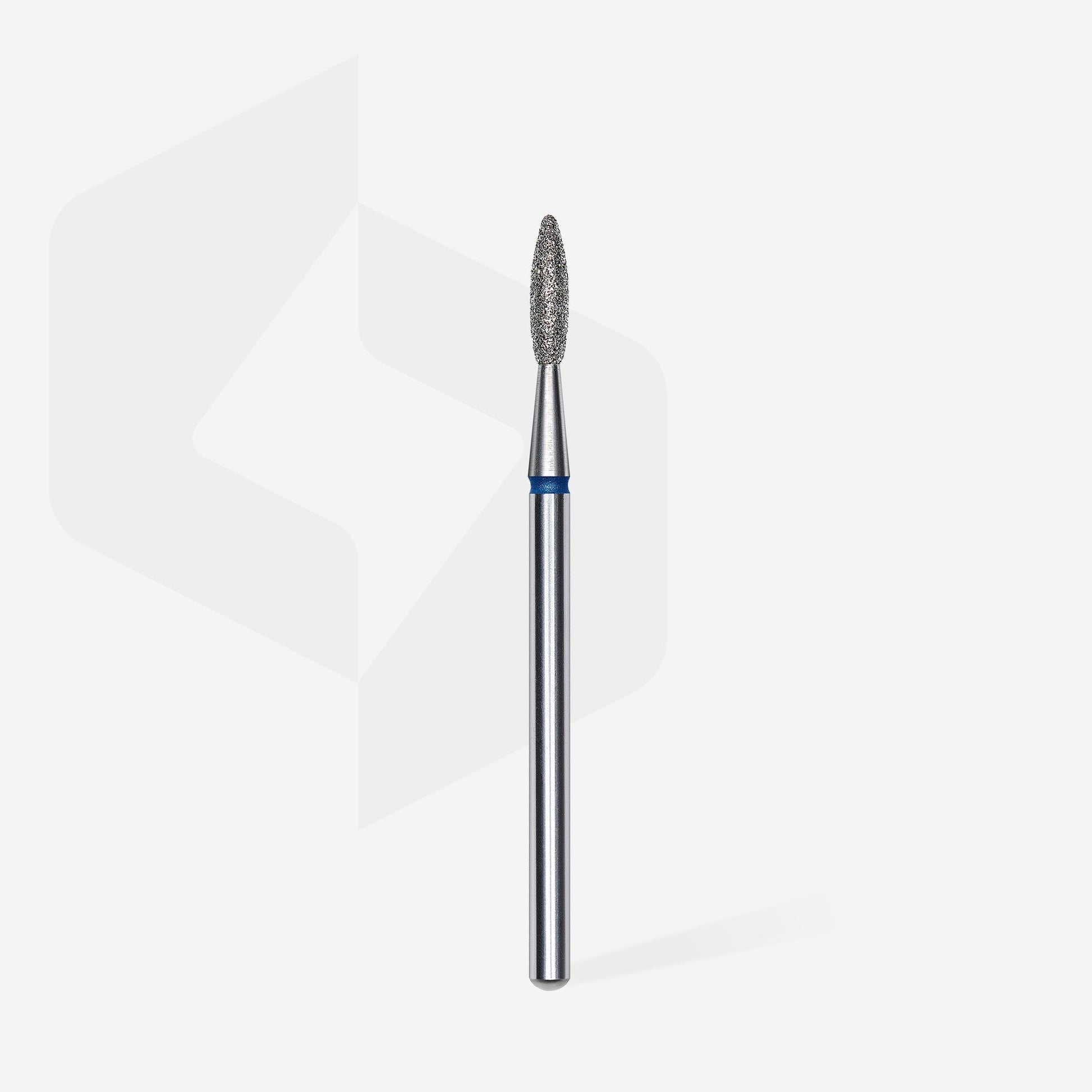 Diamond nail drill bit flame blue EXPERT head diameter 2,1 mm / working part 8 mm - LuckyShop - Staleks