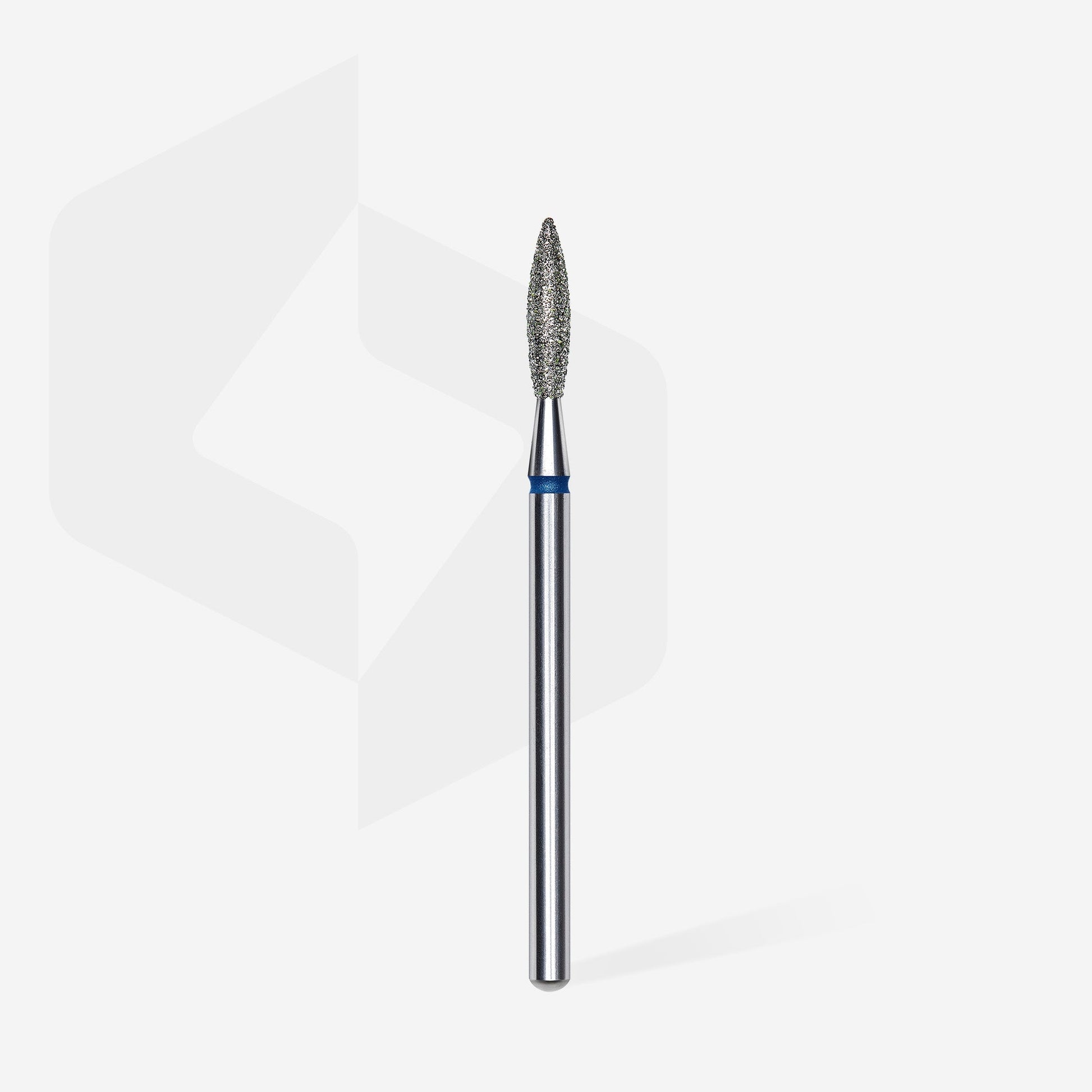 Diamond nail drill bit flame blue EXPERT head diameter 2,3 mm / working part 10 mm - LuckyShop - Staleks