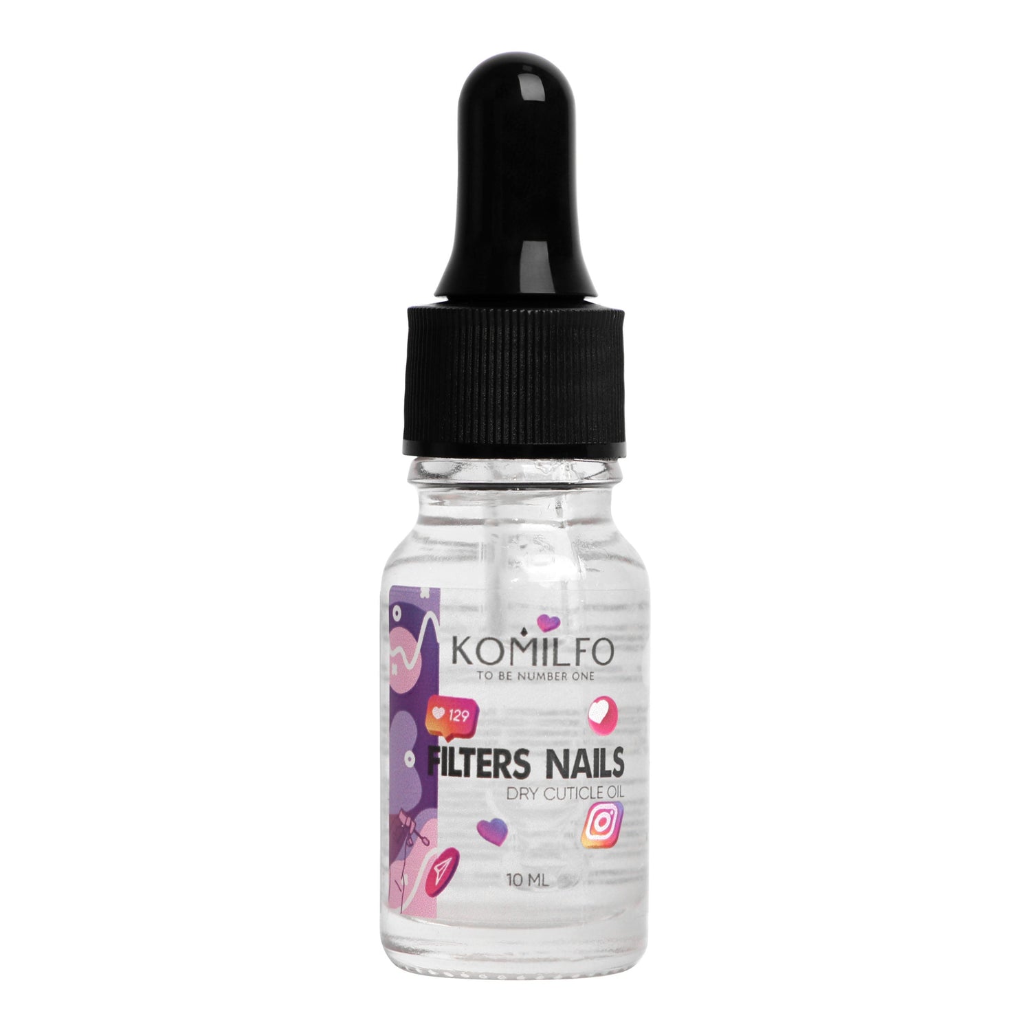 dry cuticle oil with shimmer Filters Nails, 10ml - LuckyShop - Komilfo