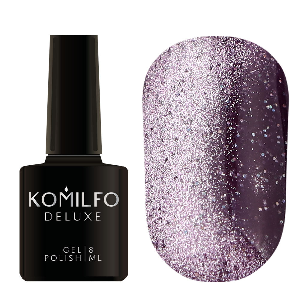 Gel polish Komilfo Fairytale Cat Eye 004 (purple, magnetic, reflective), 8 ml