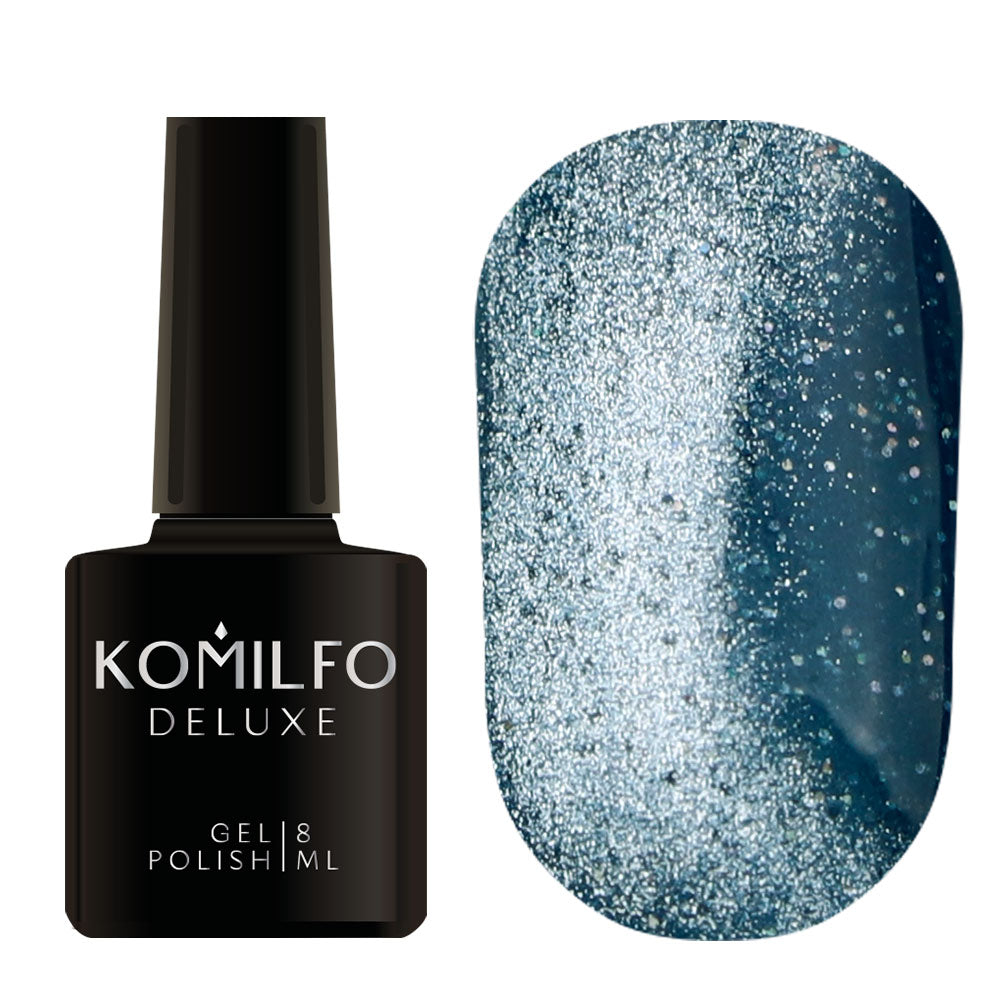 Gel polish Komilfo Fairytale Cat Eye 005 (pale blue, magnetic, reflective), 8 ml