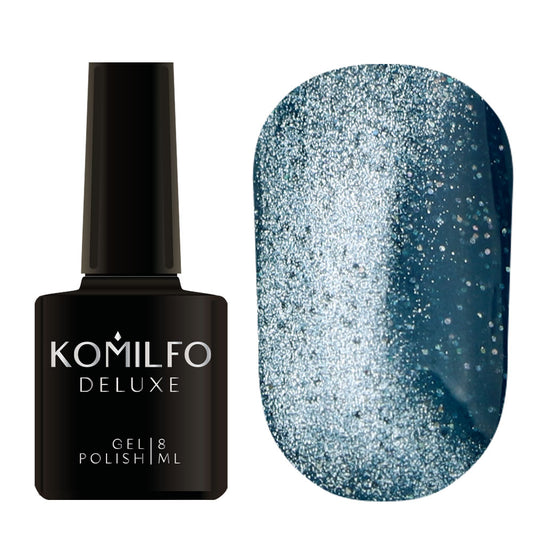 Gel polish Komilfo Fairytale Cat Eye 005 (pale blue, magnetic, reflective), 8 ml