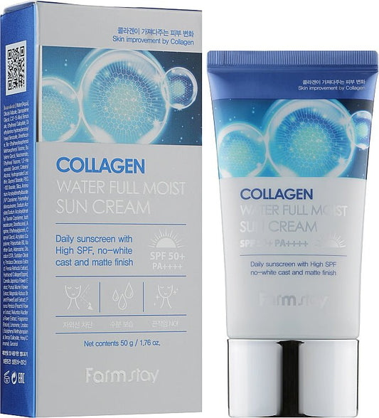Farmstay Collagen Water Full Moist Sun Cream SPF50+ PA++++ - LuckyShop - FarmStay