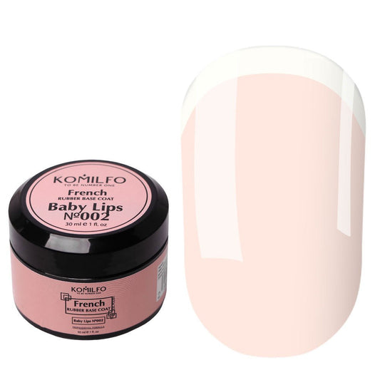 French Rubber Base 002 Baby Lips, 30ml (without brush) - LuckyShop - Komilfo