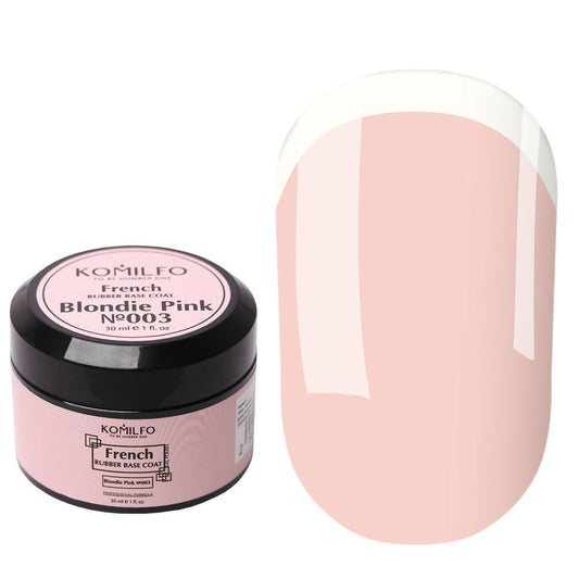 French Rubber Base 003 Blondie Pink, 30ml (without brush) - LuckyShop - Komilfo