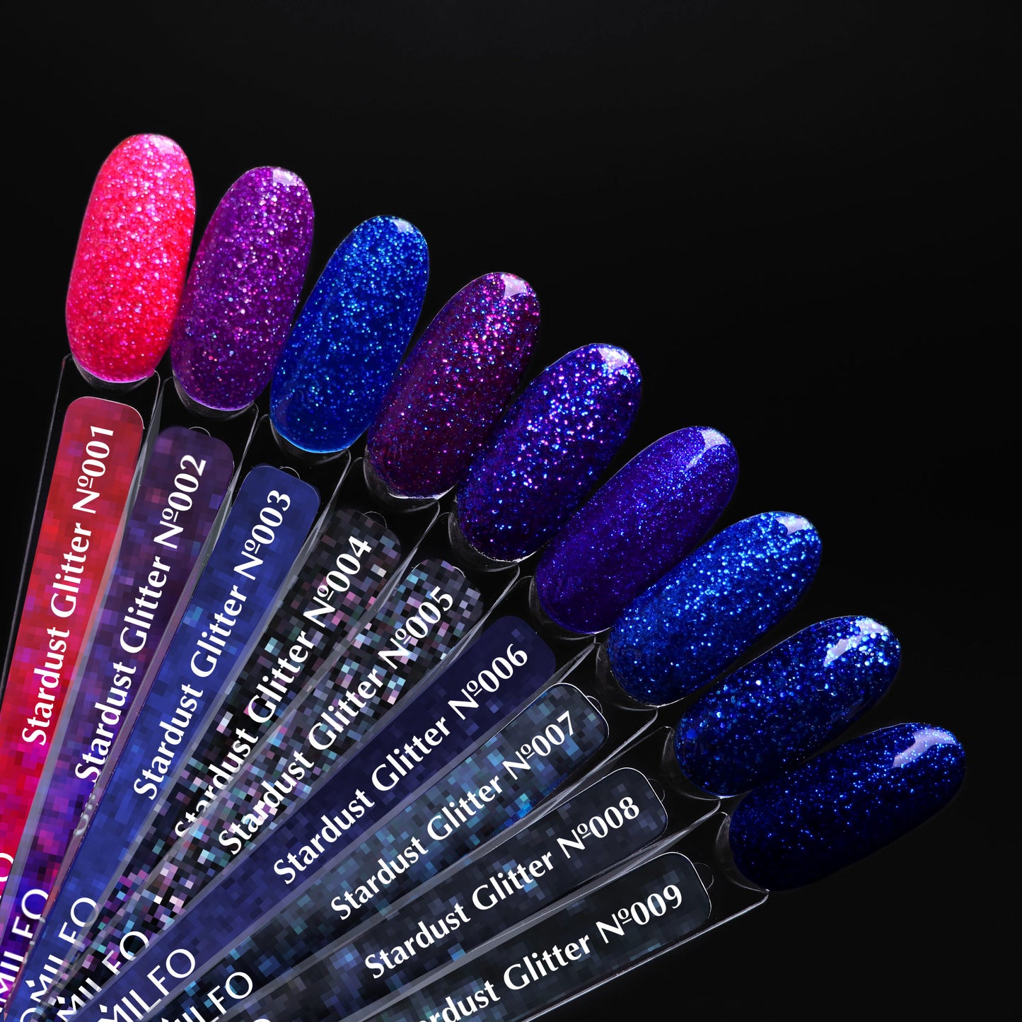 Gel Polish Komilfo Stardust Glitter 005 (violet-blue with glitters), 8 ml