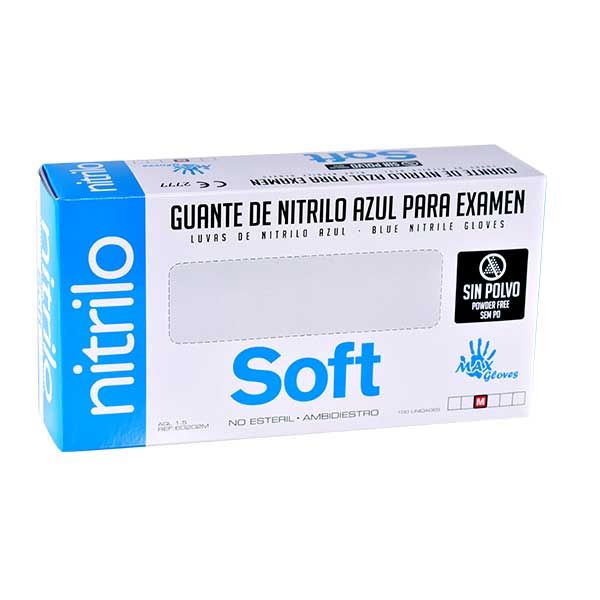 Guantes examen de nitrilo sin polvo SOFT - LuckyShop - LuckyShop