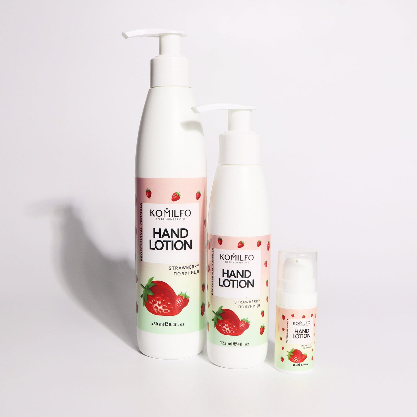 Hand Lotion “Strawberry” – strawberry hand lotion, 250ml - LuckyShop - Komilfo