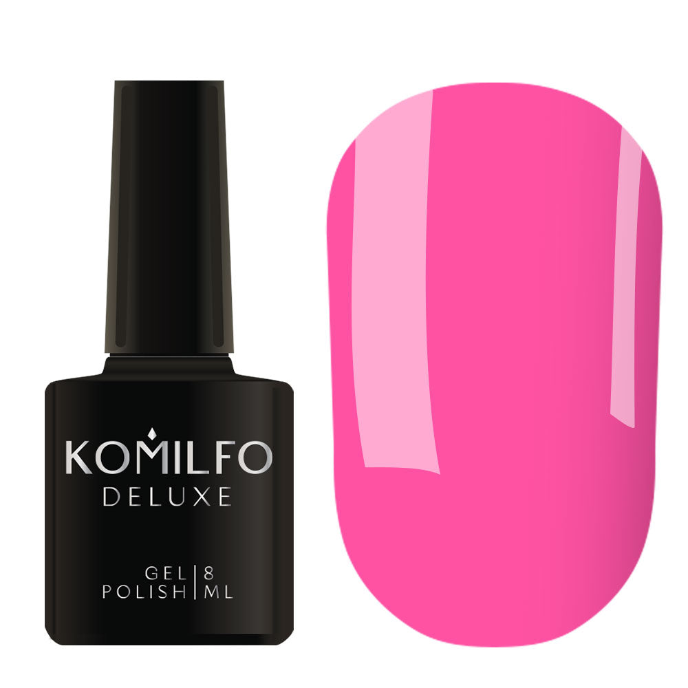 Gel Polish Komilfo Kaleidoscopic Collection K014 (hot pink, neon), 8 ml