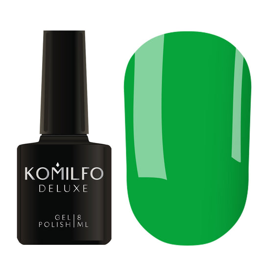 Gel Polish Komilfo Kaleidoscopic Collection K017 (green, neon), 8 ml.