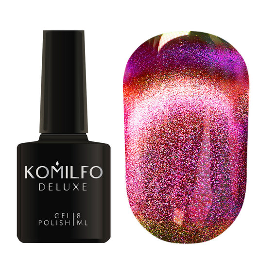 Gel Polish Komilfo 9D Cat’s eye 003 (purple-copper, magnetic), 8 ml