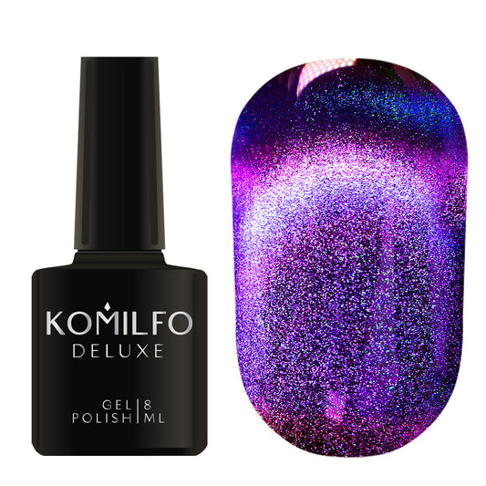 Gel polish Komilfo 9D Cat’s eye 004 (purple blue, magnetic), 8 ml