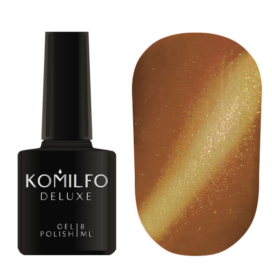 Gel Polish Komilfo Fantasy Cat’s Eye 104 (olive brown, magnetic), 8 ml