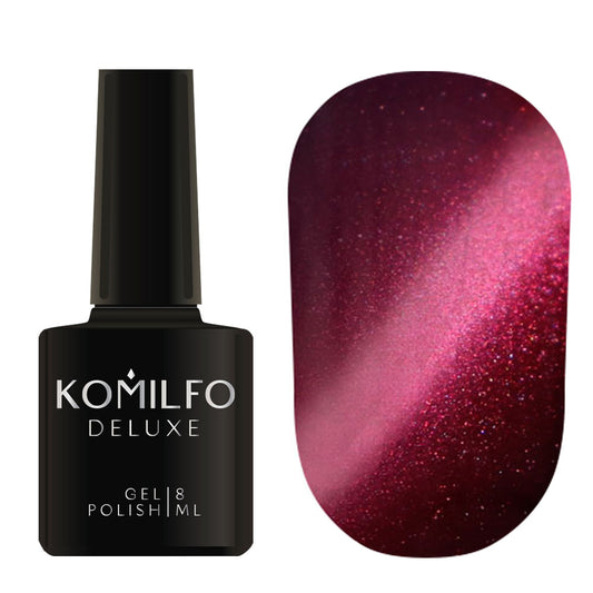 Gel Polish Komilfo Fantasy Cat’s Eye 107 (fuchsia, magnetic), 8 ml