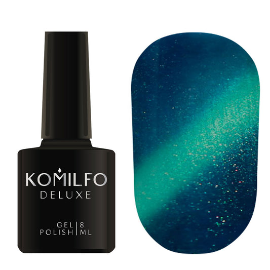 Gel Polish Komilfo Fantasy Cat’s Eye 110 (aquamarine, magnetic), 8 ml