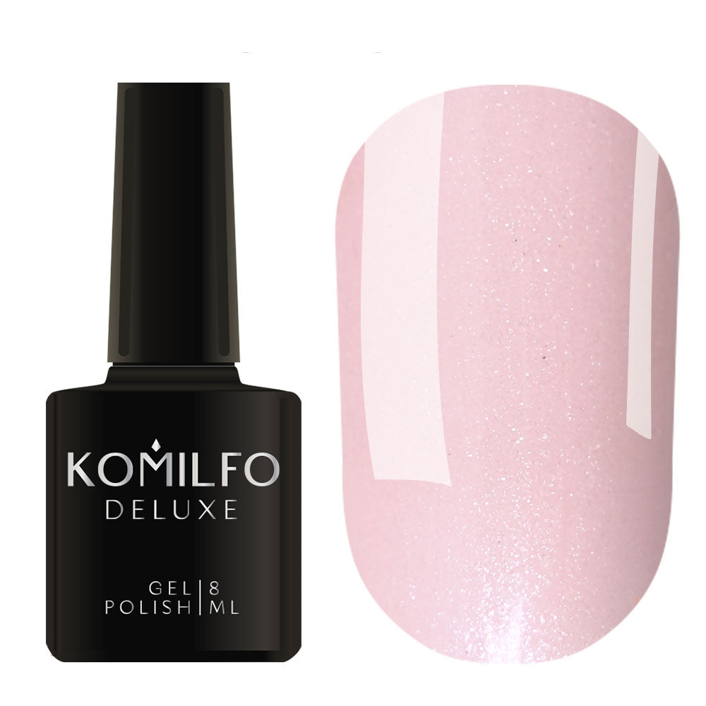 Gel Polish Komilfo Deluxe Series D030 (light pink-beige with shimmer), 8 ml