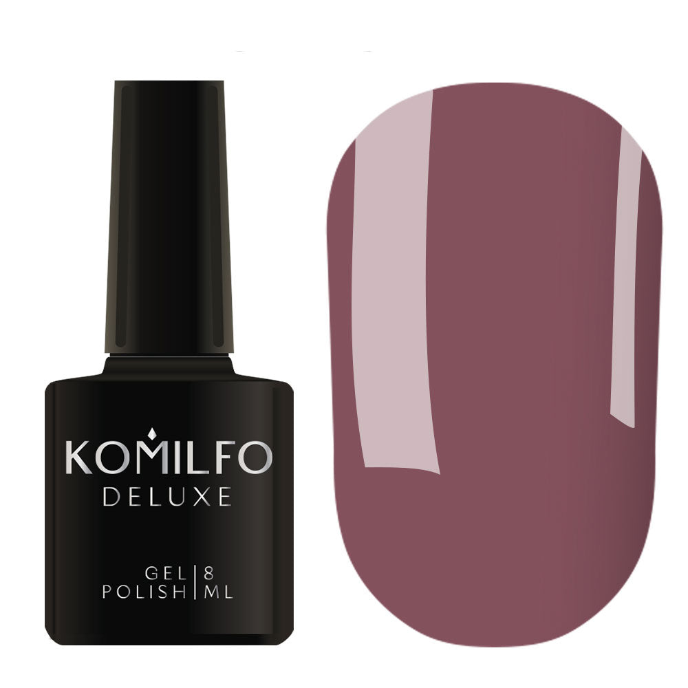 Gel polish Komilfo Deluxe Series D064 (gray-lilac, enamel), 8 ml