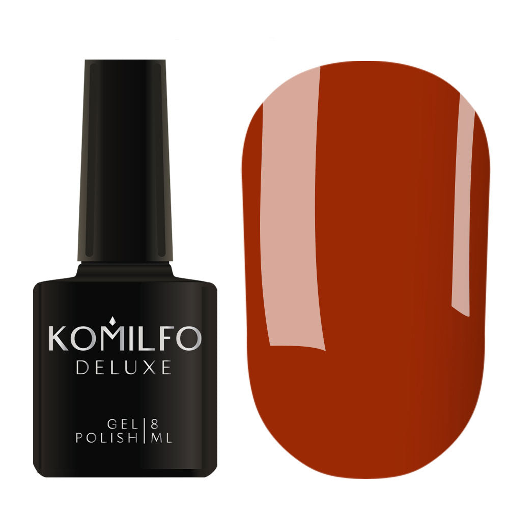 Gel polish Komilfo Deluxe Series D073 (dark orange, enamel), 8 ml