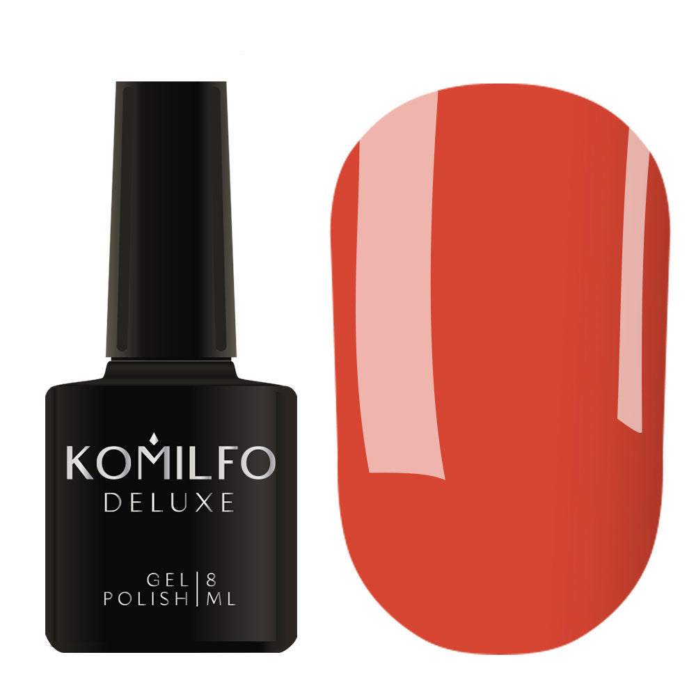 Gel Polish Komilfo Deluxe Series D078 (coral red, enamel), 8 ml