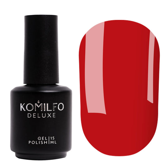 Gel Polish Komilfo Deluxe Series D080 (red, enamel), 15 ml