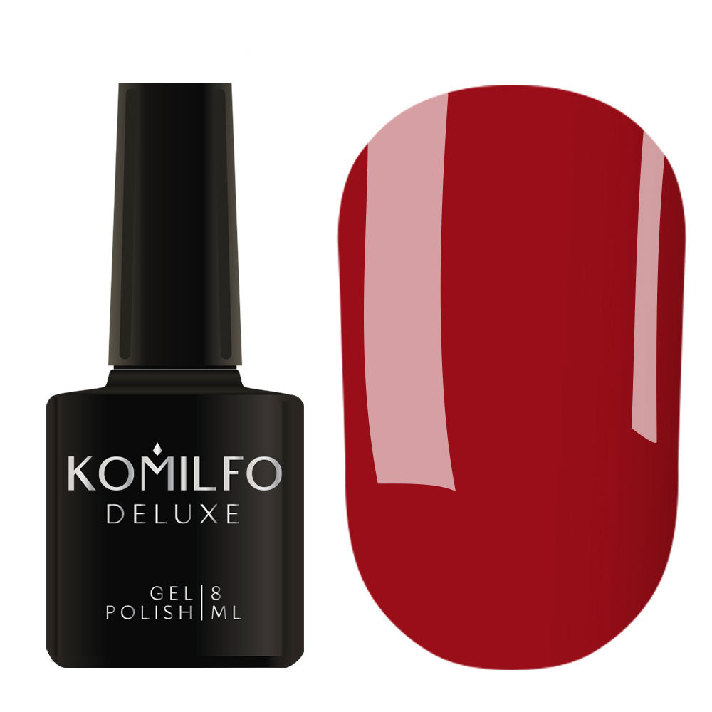 Gel Polish Komilfo Deluxe Series D087 (dark red, enamel), 8 ml