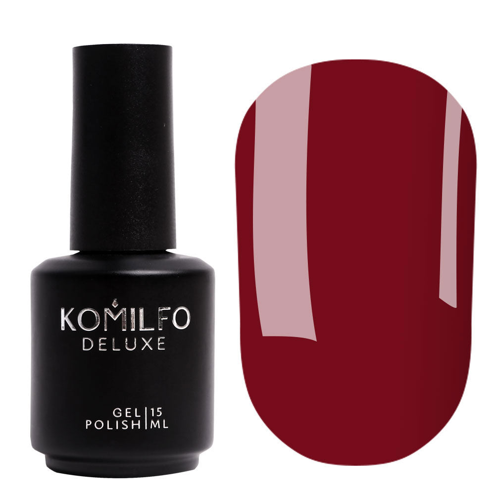 Gel polish Komilfo Deluxe Series D089 (burgundy, enamel), 15 ml