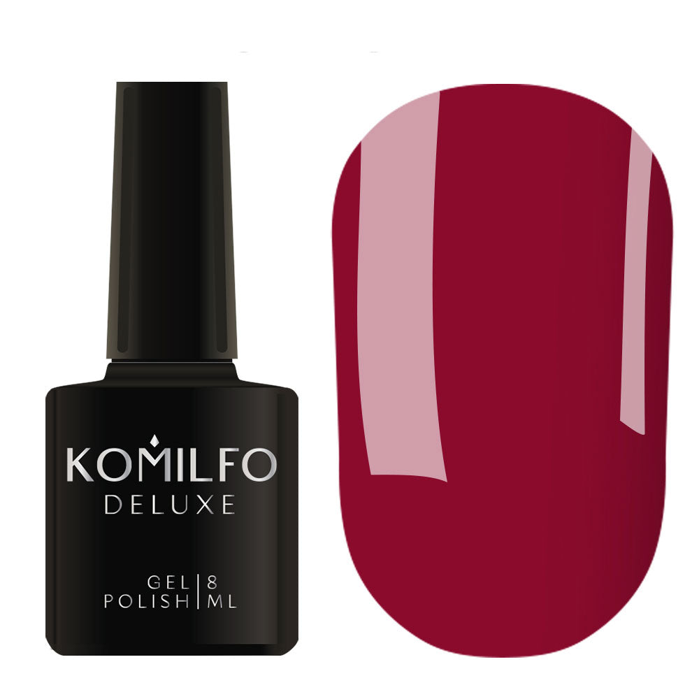 Gel Polish Komilfo Deluxe Series D090 (berry dark raspberry, enamel), 8 ml