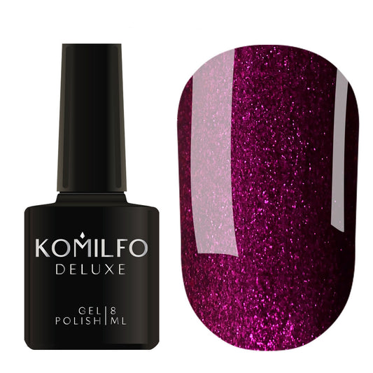 Gel Polish Komilfo Deluxe Series D094 (bright plum with shimmer), 8 ml