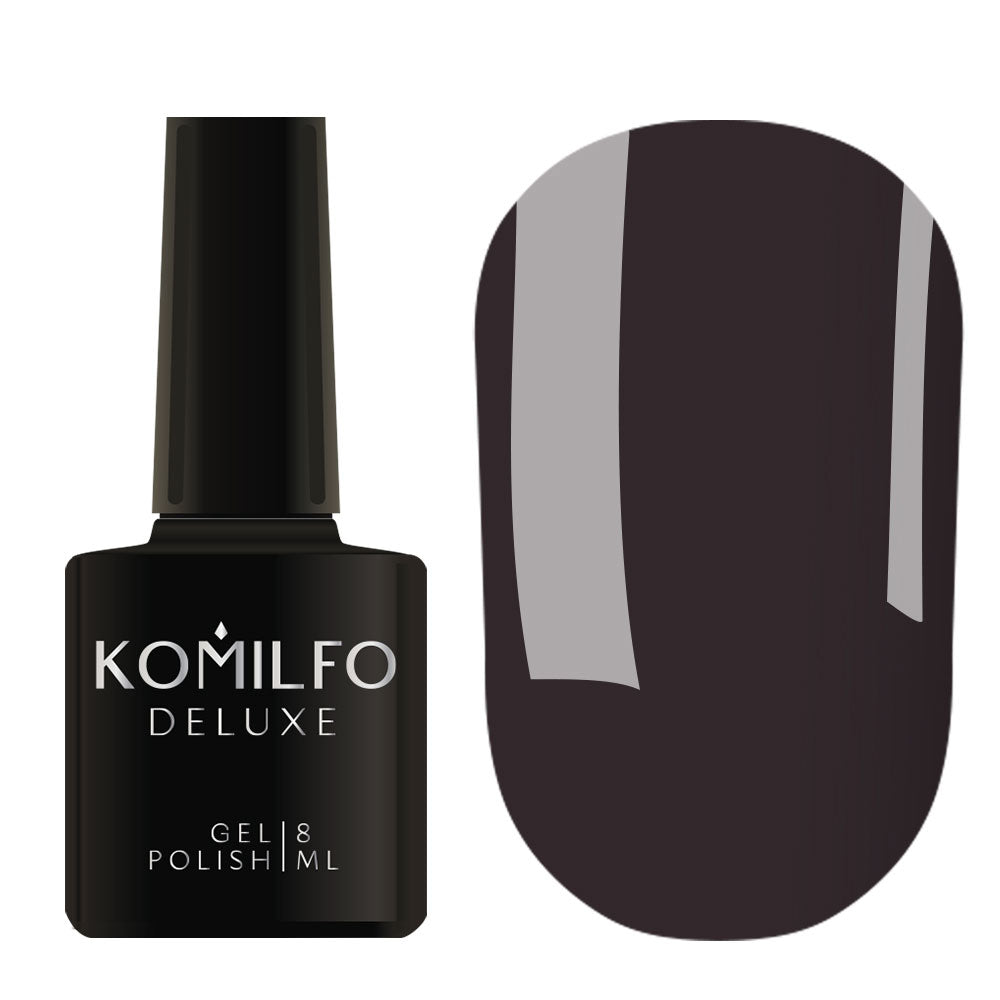 Gel Polish Komilfo Deluxe Series D103 (dark blue-gray, enamel), 8 ml