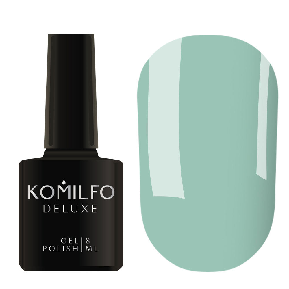 Gel polish Komilfo Deluxe Series D144 (pale turquoise, enamel), 8 ml