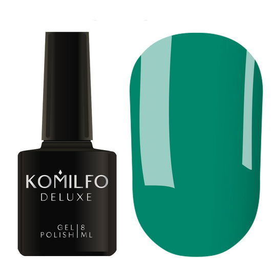 Gel Polish Komilfo Deluxe Series D150 (saturated, turquoise green, enamel), 8 ml