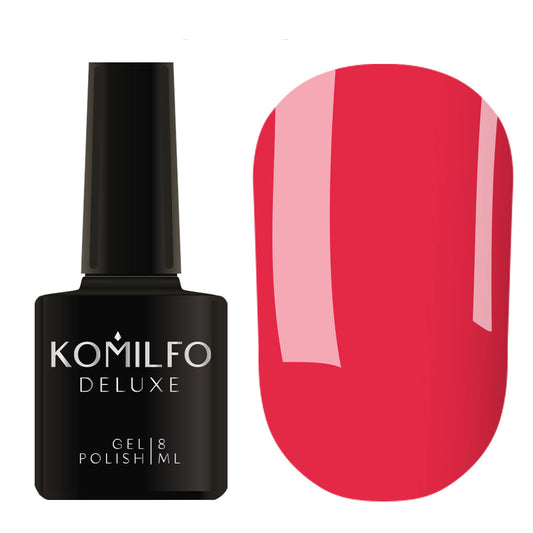 Gel Polish Komilfo Deluxe Series D181 (red-coral, enamel), 8 ml