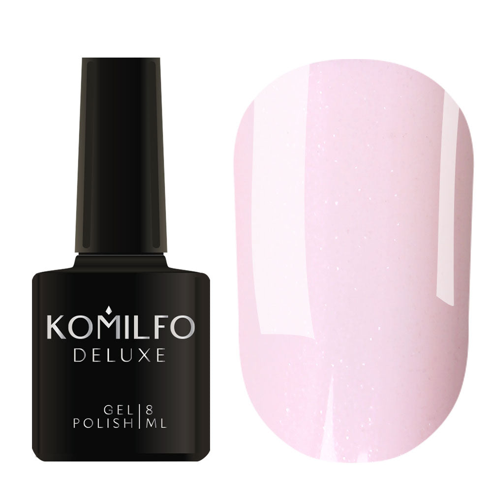 Gel Polish Komilfo Deluxe Series D201 (light pink, with shimmer, for French), 8 ml