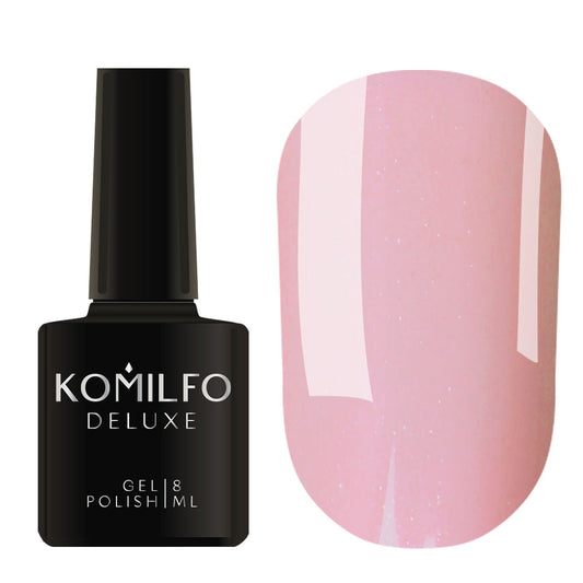 Gel Polish Komilfo Deluxe Series D202 (light pale pink, with shimmer, for french), 8 ml