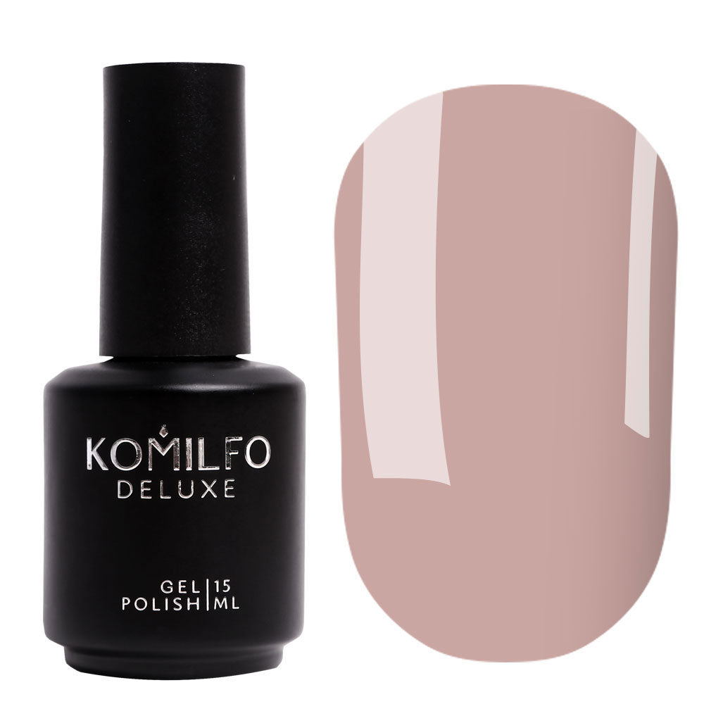 Gel Polish Komilfo Deluxe Series D205 (cocoa, milk chocolate, enamel, for French), 15 ml