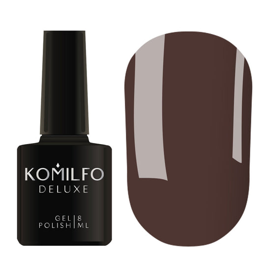 Gel polish Komilfo Deluxe Series D233 (dark, brown-gray, enamel), 8 ml