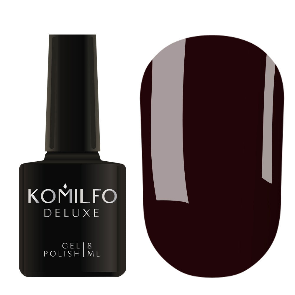 Gel Polish Komilfo Deluxe Series Dusk Collection D300 (maroon black enamel), 8 ml